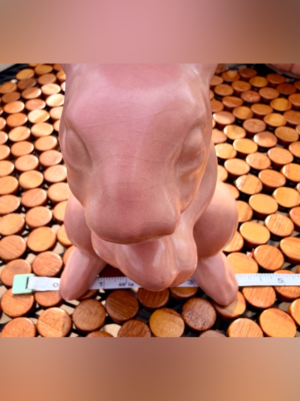 🐿️ Vintage Pink Matte Ceramic Squirrel Planter by SylvaC, Mold 1143, EUC 🌼 - Picture 9 of 10